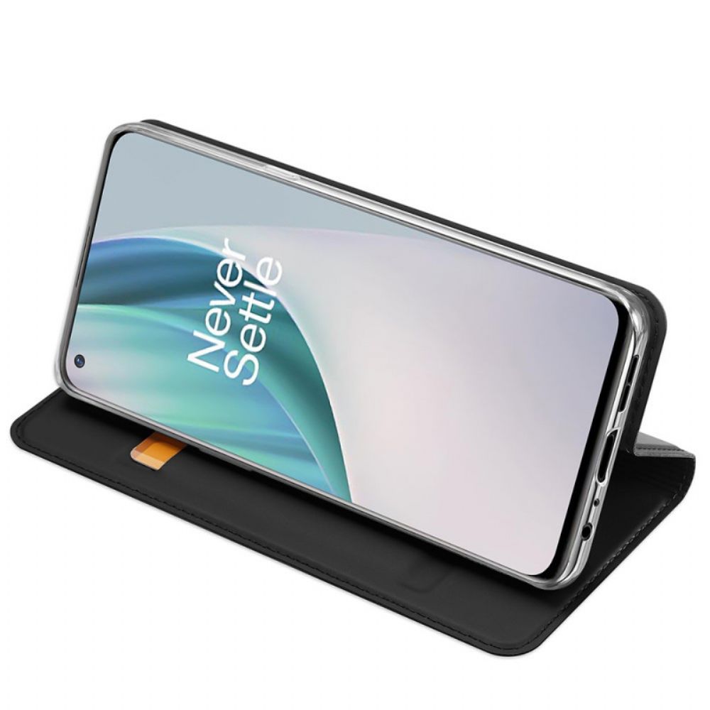 Bescherming Hoesje voor OnePlus Nord N10 Folio-hoesje Dux Ducis Pro-skin