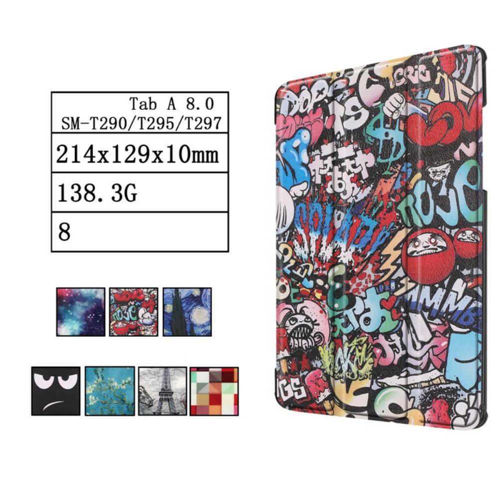 Bescherming Hoesje voor Samsung Galaxy Tab A 8" (2019) Leuke Graffiti