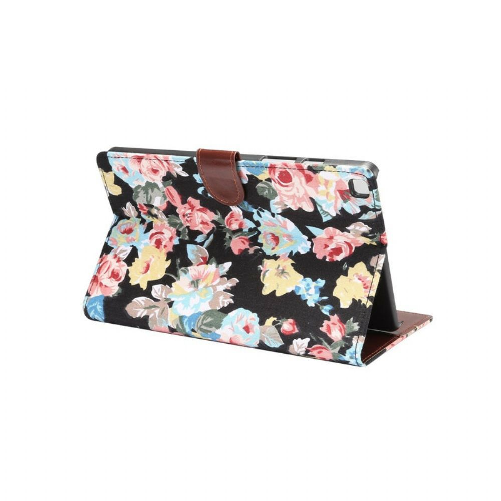 Folio-hoesje voor Samsung Galaxy Tab A 8" (2019) Rozen Stof Textuur