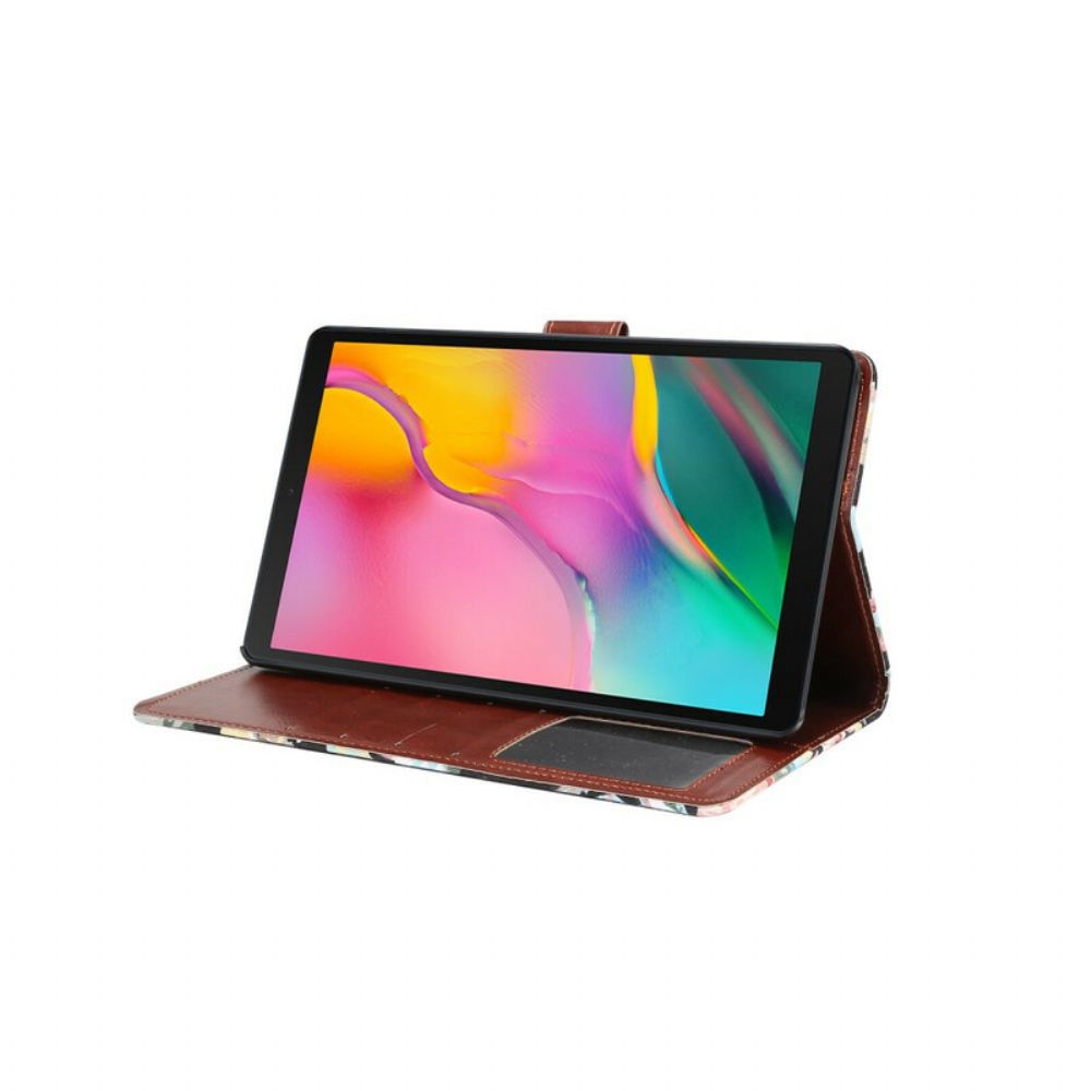 Folio-hoesje voor Samsung Galaxy Tab A 8" (2019) Rozen Stof Textuur