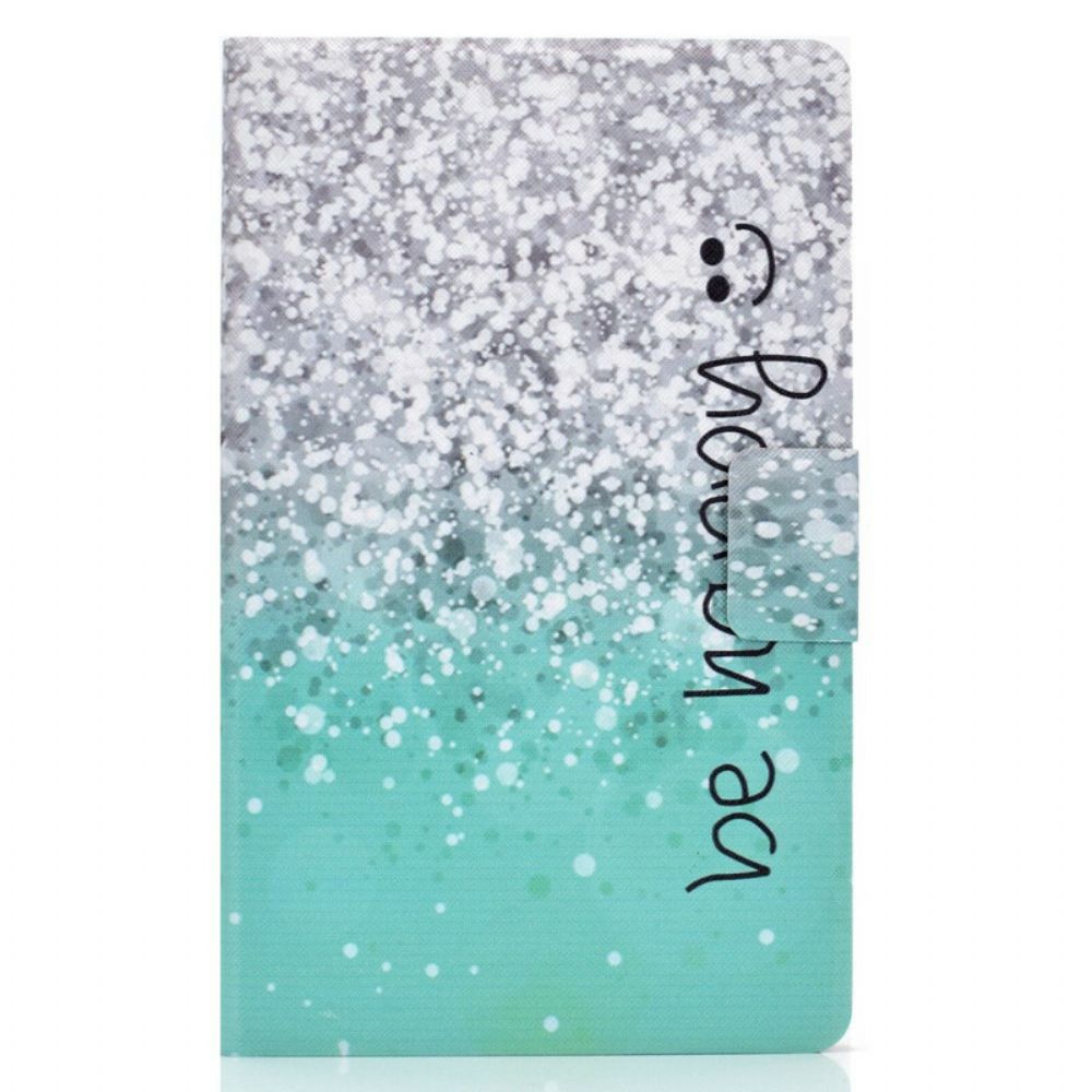 Leren Hoesje voor Samsung Galaxy Tab A 8" (2019) Wees Gelukkig Sprankelend