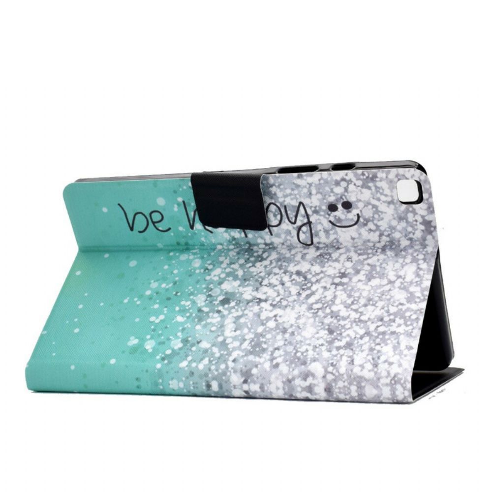 Leren Hoesje voor Samsung Galaxy Tab A 8" (2019) Wees Gelukkig Sprankelend