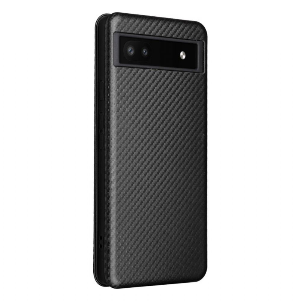 Bescherming Hoesje voor Google Pixel 6A Folio-hoesje Gekleurde Carbon Silicone