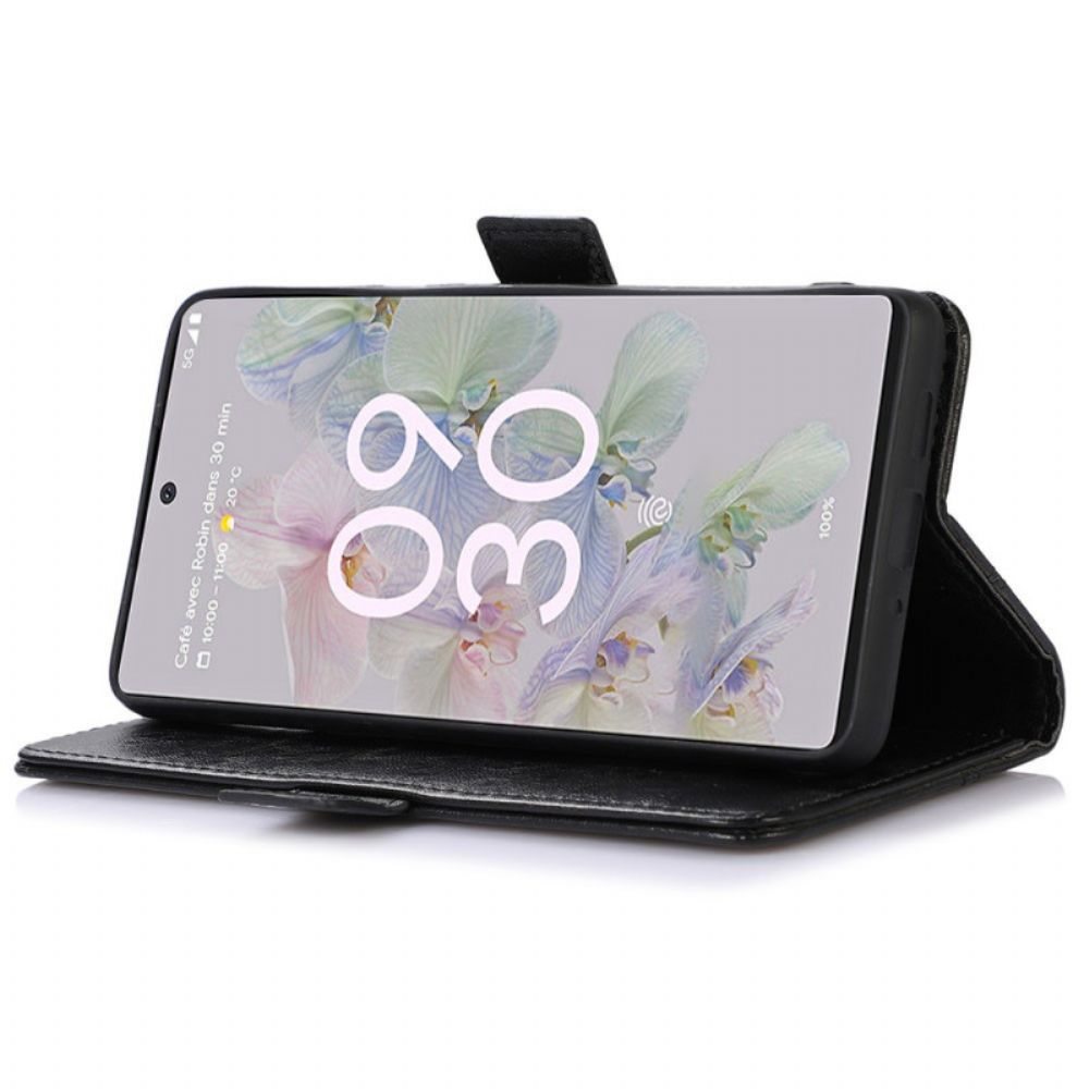 Folio-hoesje voor Google Pixel 6A Discreet Kunstleer