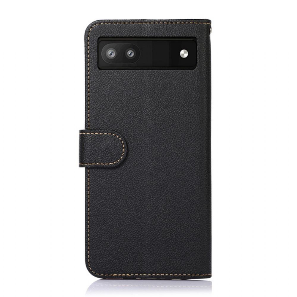 Folio-hoesje voor Google Pixel 6A Liche-stijl Rfid Khazneh