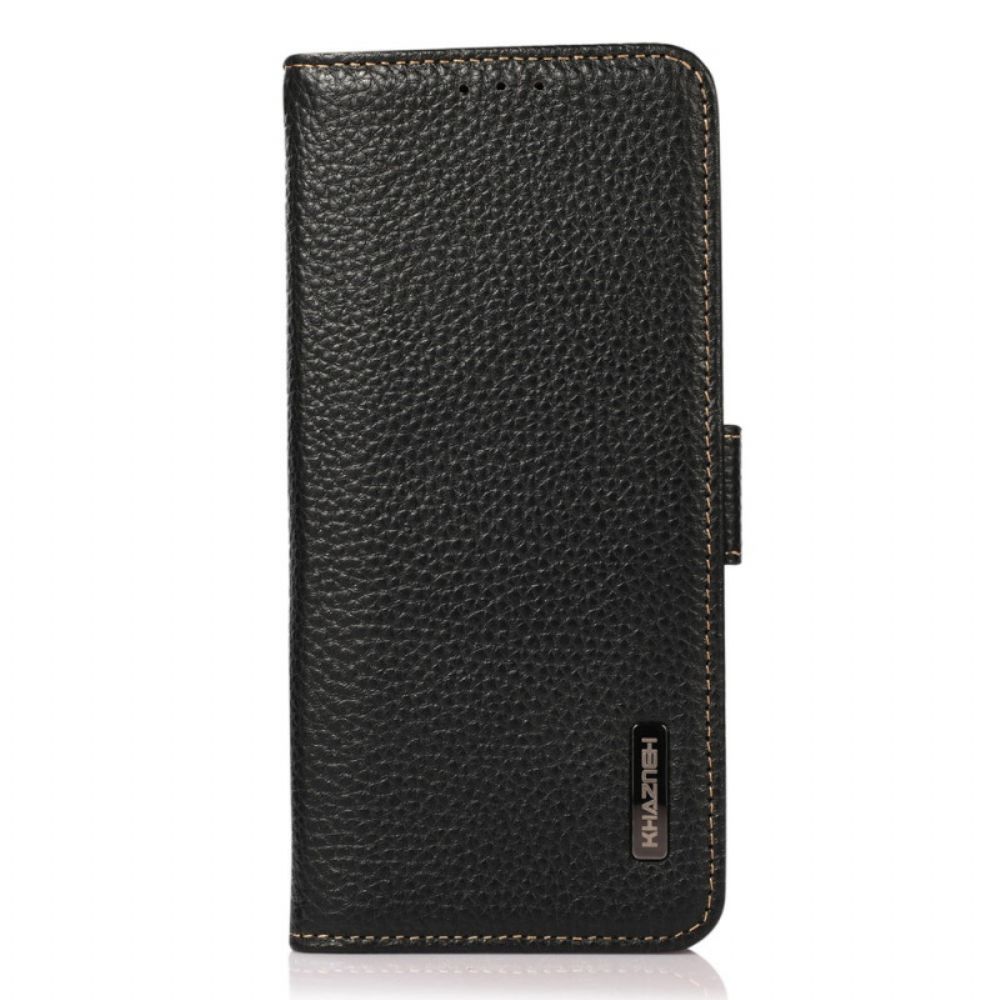 Leren Hoesje voor Google Pixel 6A Bescherming Hoesje Litchi Khazneh Leer Rfid Bescherming