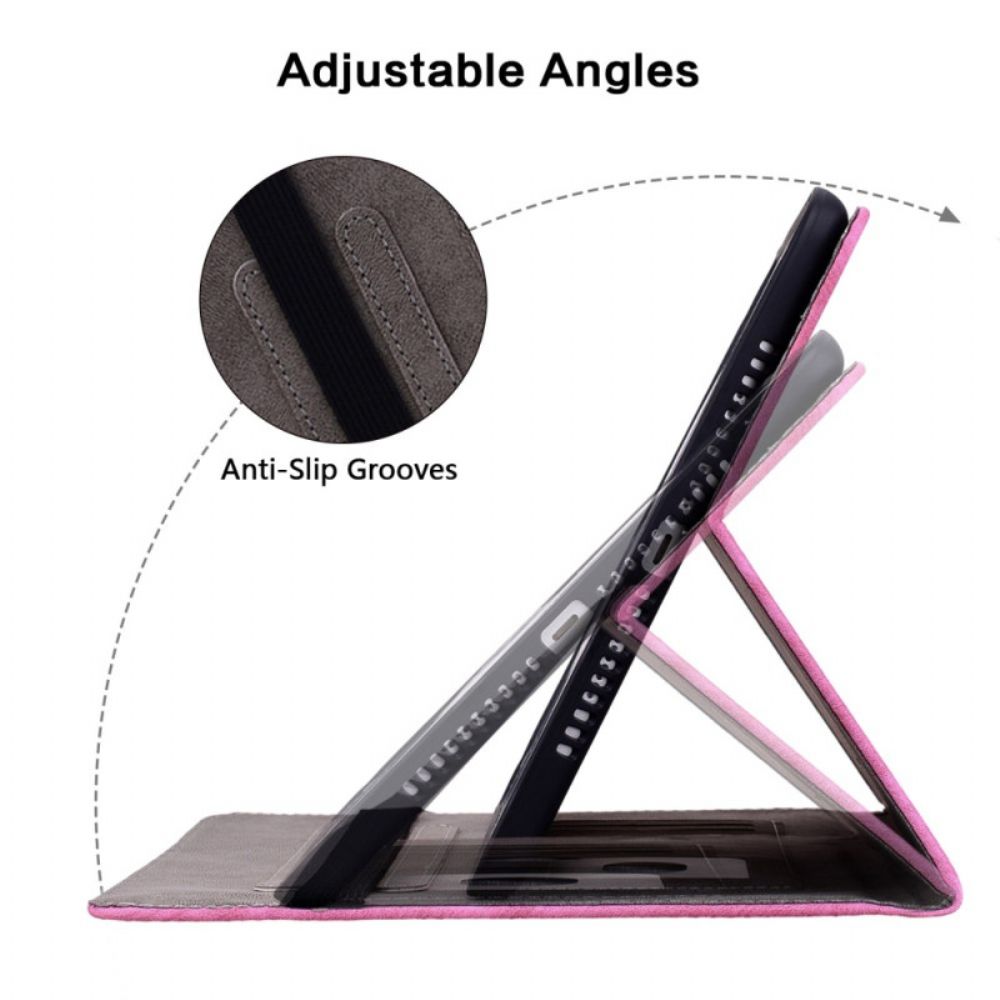 Cover Xiaomi Pad 6 Pro Roze Leerlook Bescherming Hoesje