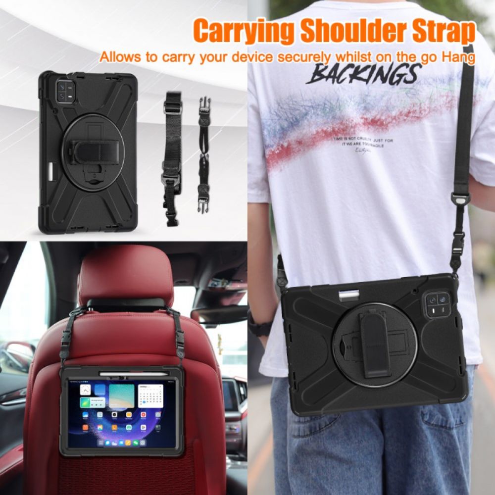 Hoesje Voor Xiaomi Pad 6 Pro Schouderband Met X-design