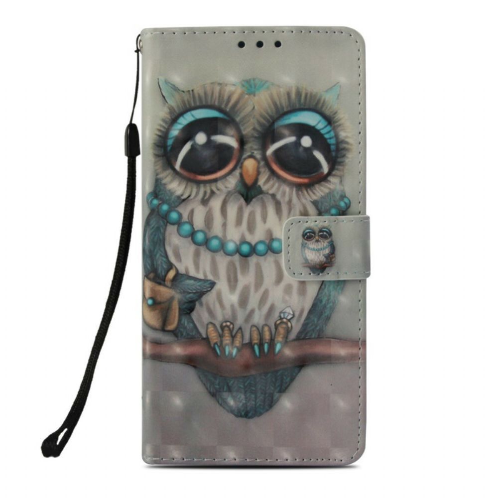 Leren Hoesje voor Honor 10 Miss Uil