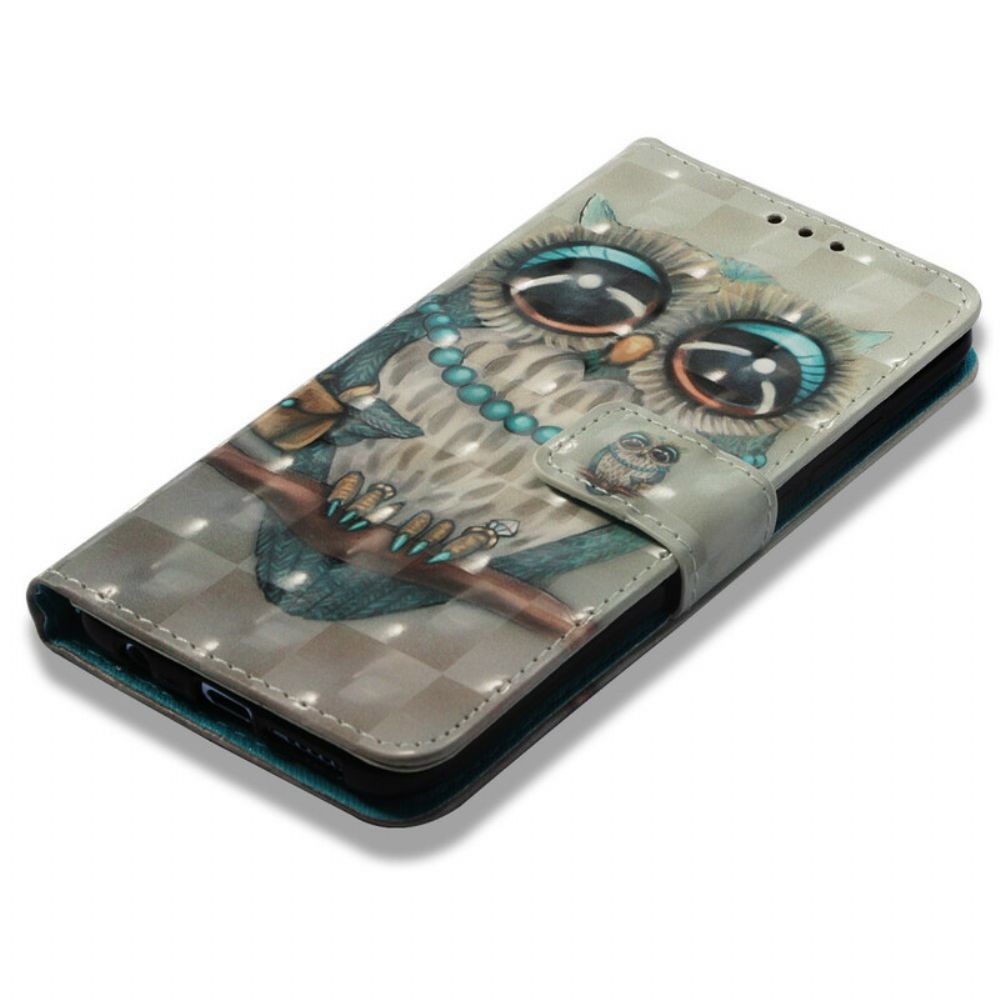Leren Hoesje voor Honor 10 Miss Uil