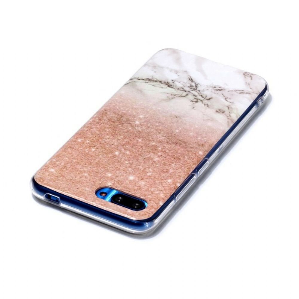 Telefoonhoesje voor Honor 10 Glitter Marmer