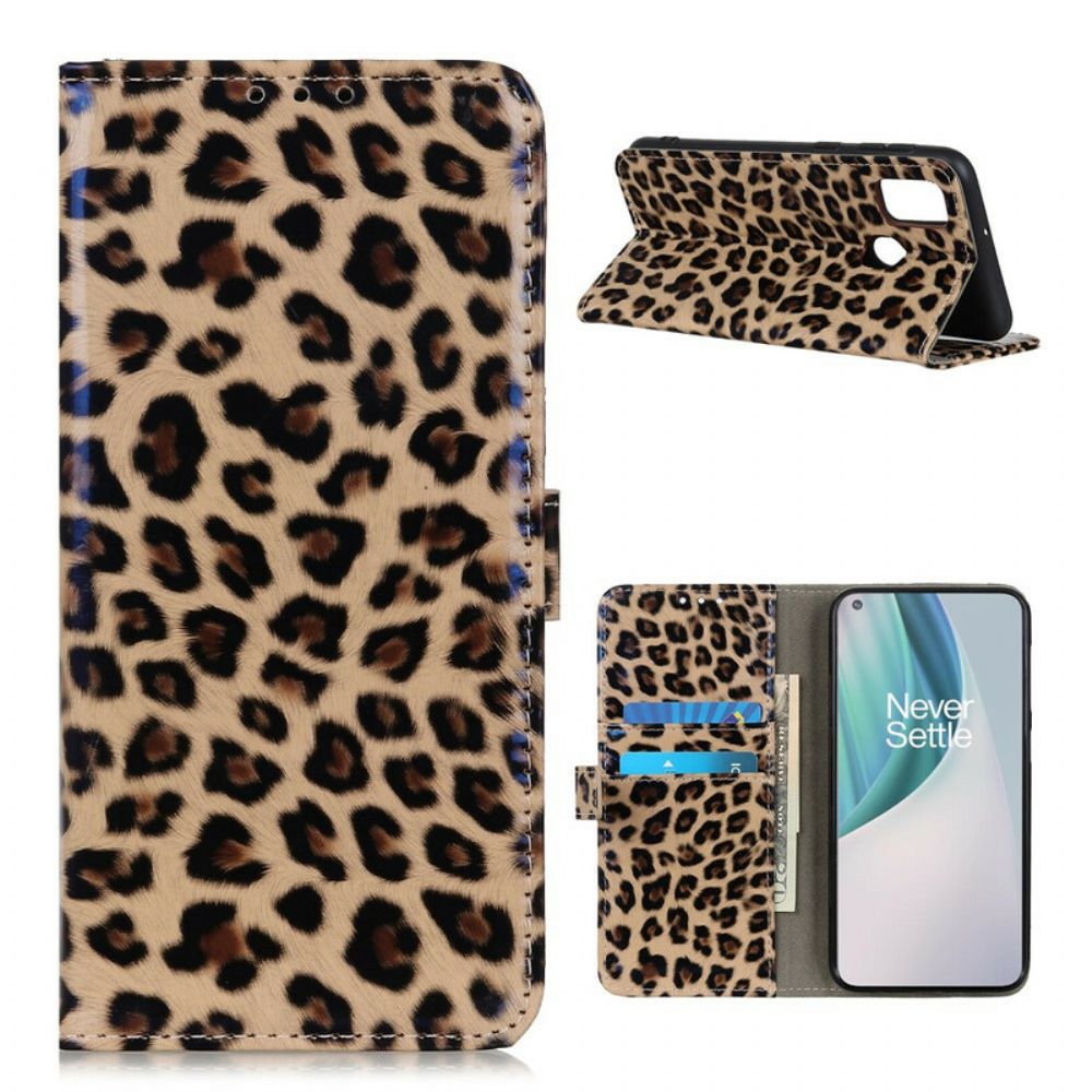 Flip Case voor OnePlus Nord N100 Luipaard