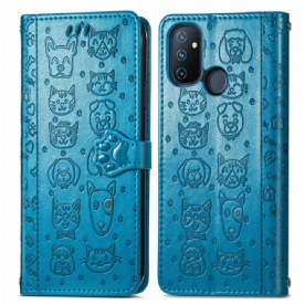 Leren Hoesje voor OnePlus Nord N100 Geanimeerde Dieren