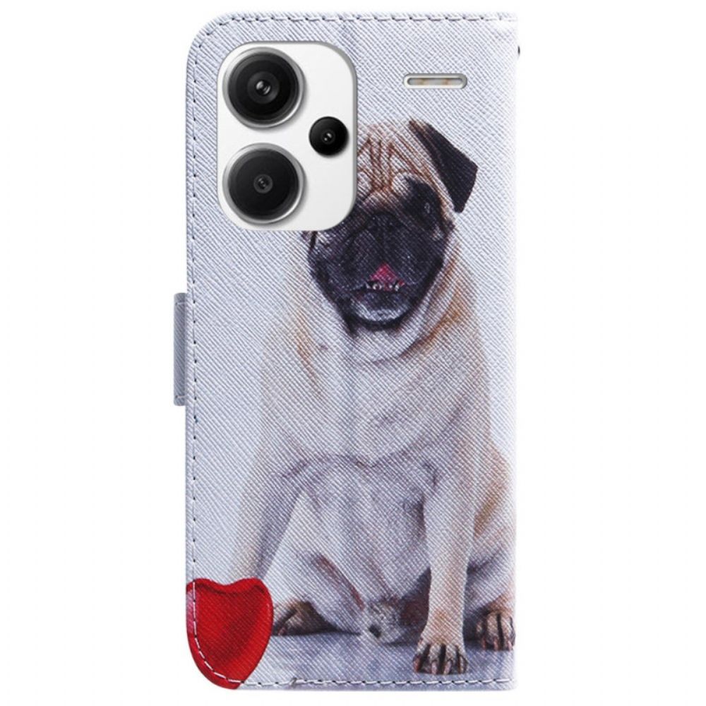Folio-hoesje Xiaomi Redmi Note 13 Pro Plus 5g Mopshond