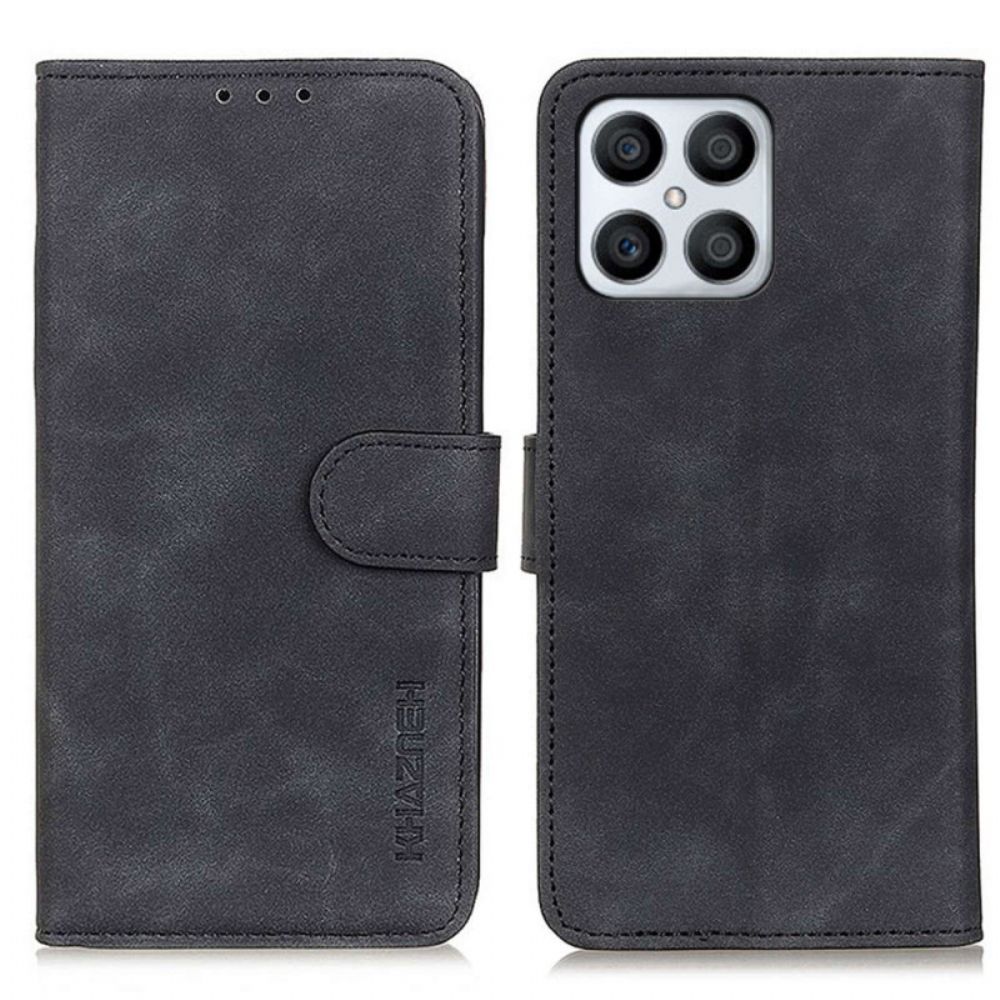 Folio-hoesje voor Honor X8 Vintage Leereffect Khazneh