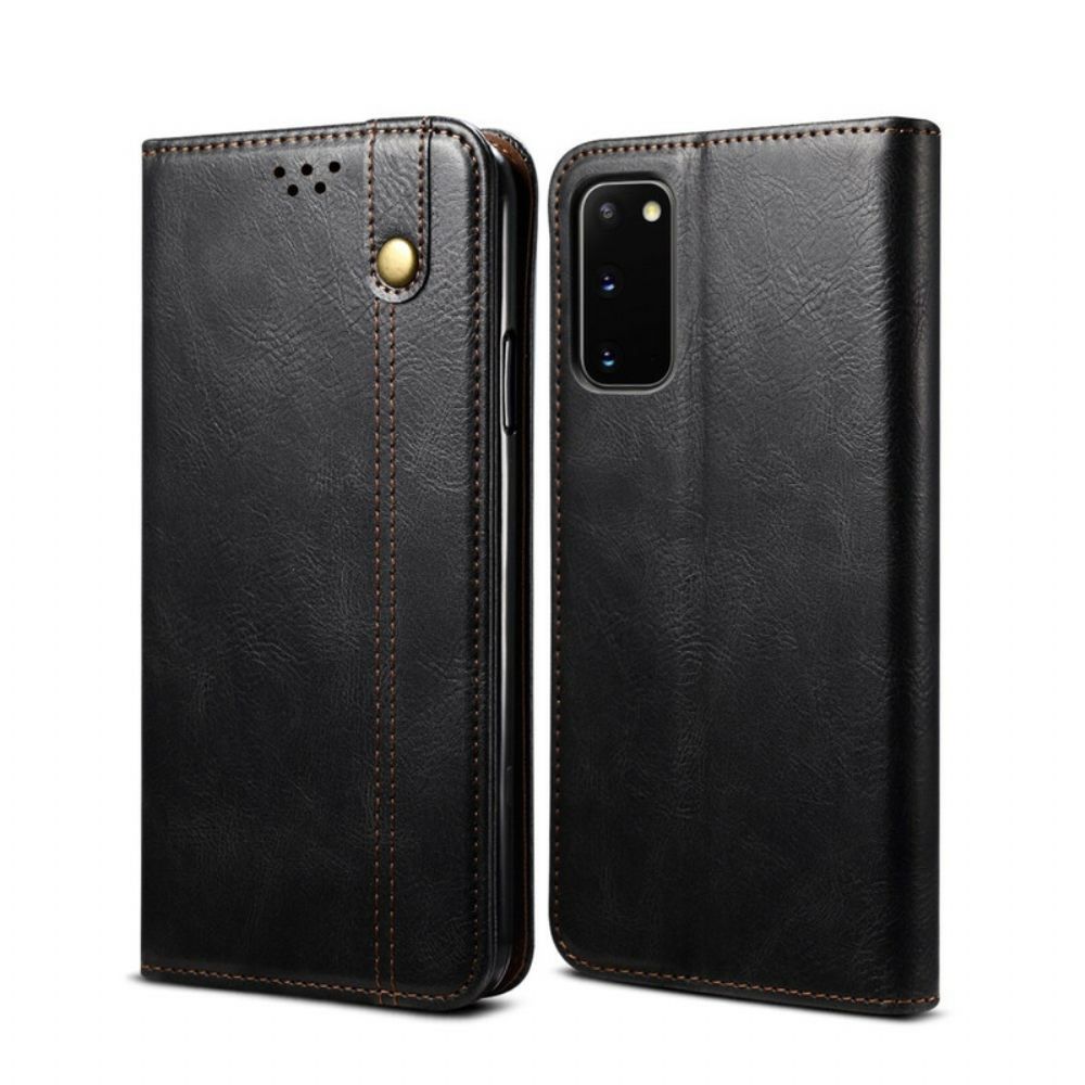 Bescherming Hoesje voor Samsung Galaxy S20 FE Folio-hoesje Gewaxt Kunstleer