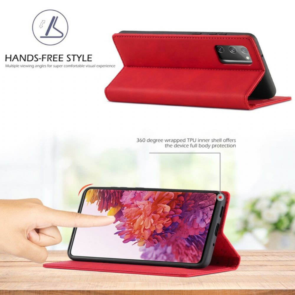 Bescherming Hoesje voor Samsung Galaxy S20 FE Folio-hoesje Lc.imeeke Leereffect