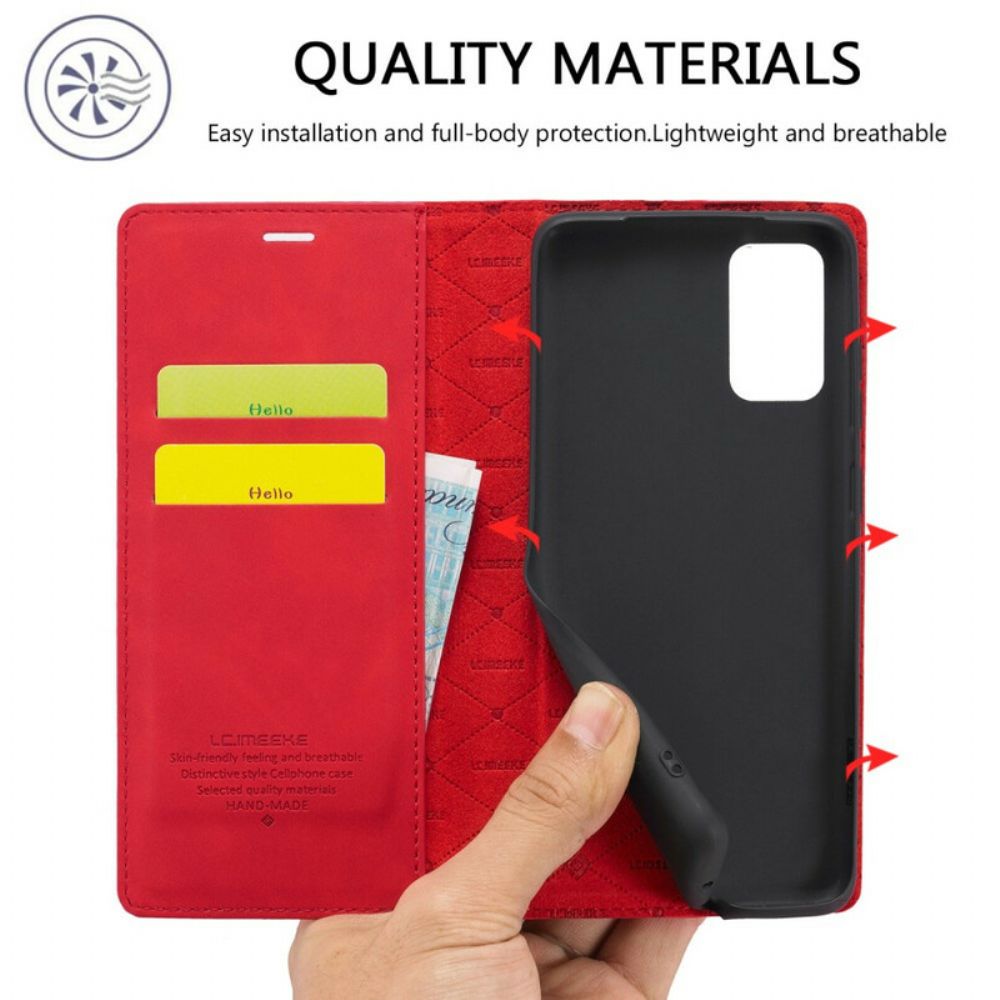 Bescherming Hoesje voor Samsung Galaxy S20 FE Folio-hoesje Lc.imeeke Leereffect