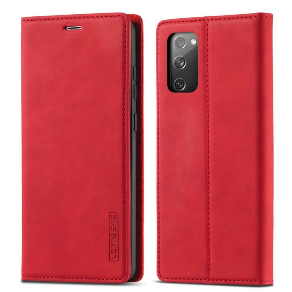 Bescherming Hoesje voor Samsung Galaxy S20 FE Folio-hoesje Lc.imeeke Leereffect