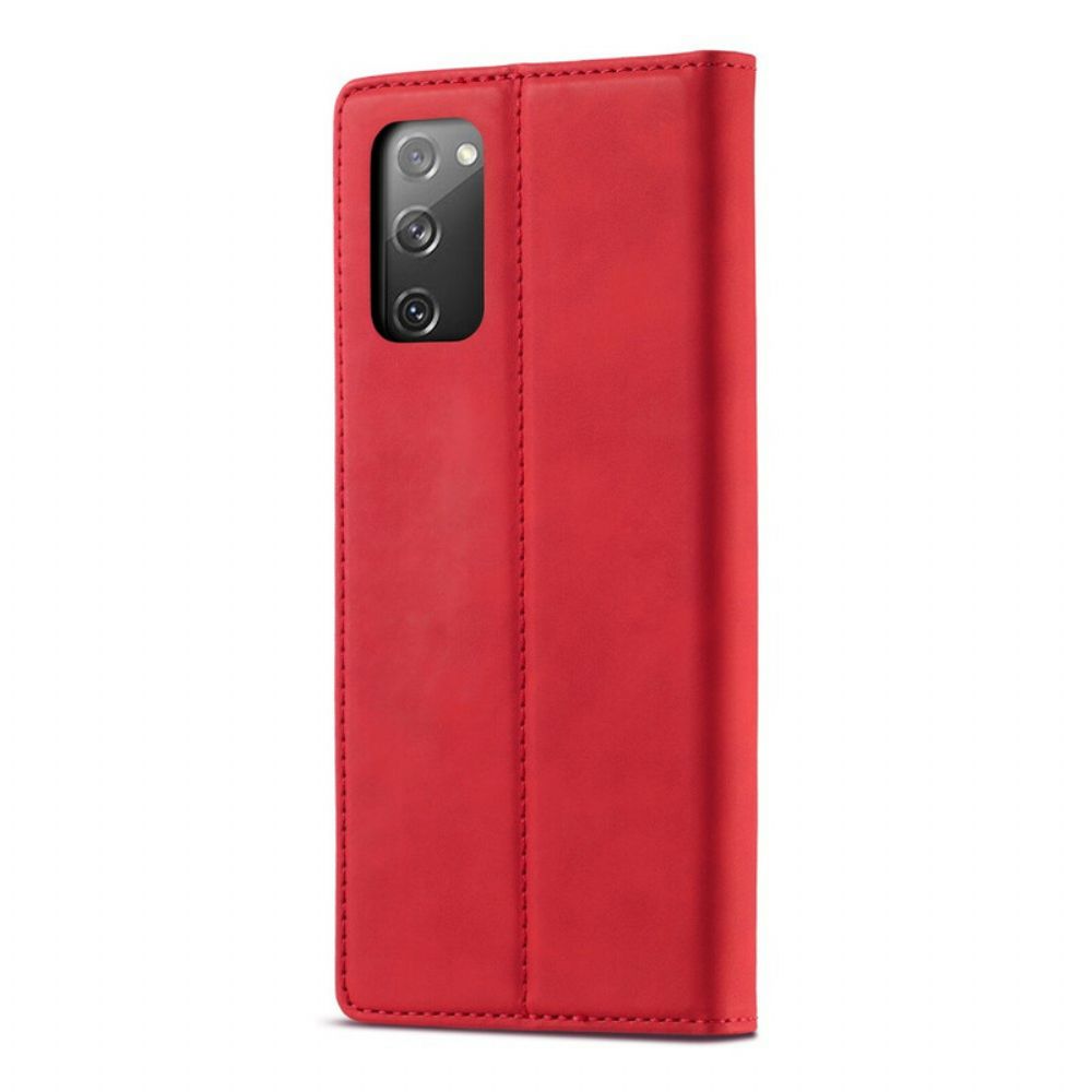 Bescherming Hoesje voor Samsung Galaxy S20 FE Folio-hoesje Lc.imeeke Leereffect