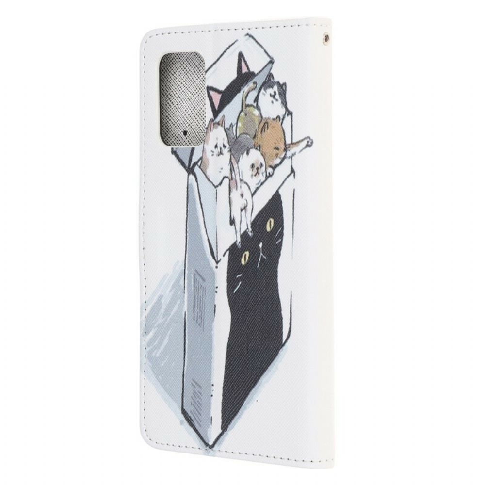 Flip Case voor Samsung Galaxy S20 FE Met Ketting Thong Kat Levering