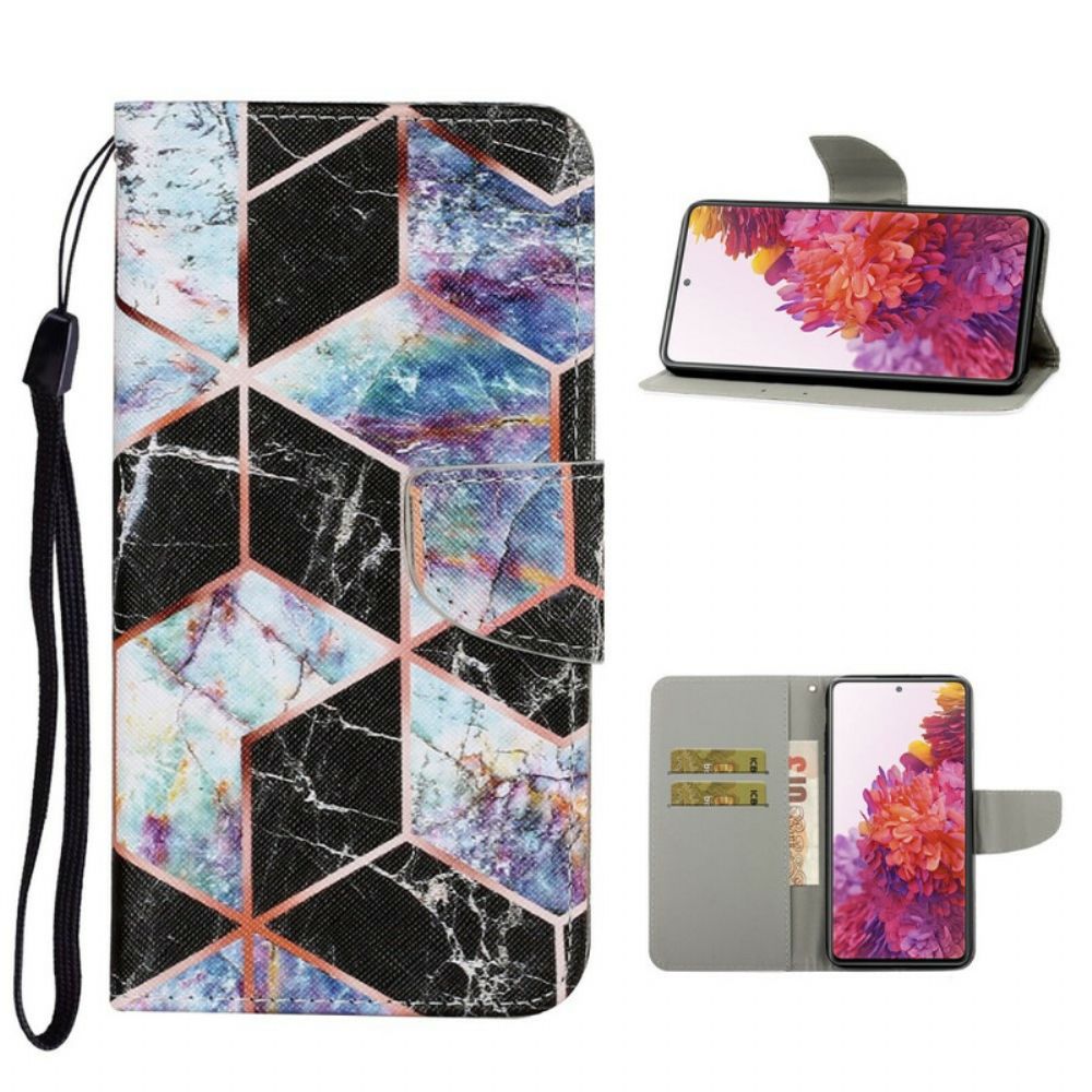 Folio-hoesje voor Samsung Galaxy S20 FE Geometrische Marmer