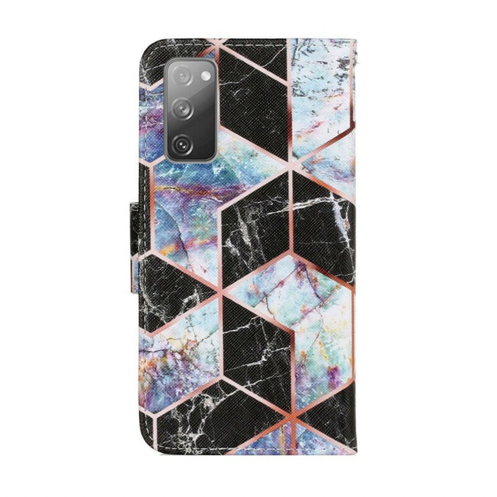 Folio-hoesje voor Samsung Galaxy S20 FE Geometrische Marmer