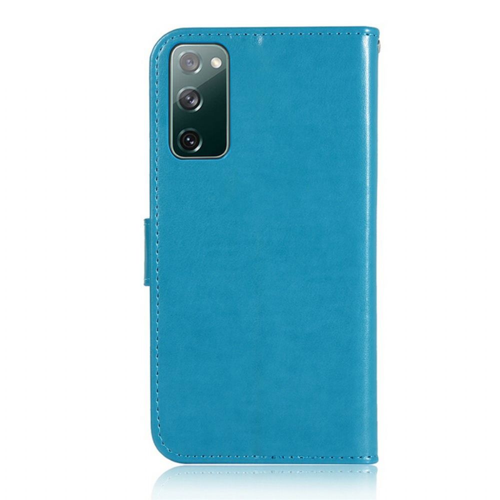 Folio-hoesje voor Samsung Galaxy S20 FE Lederen Effect Dromenvanger Uil