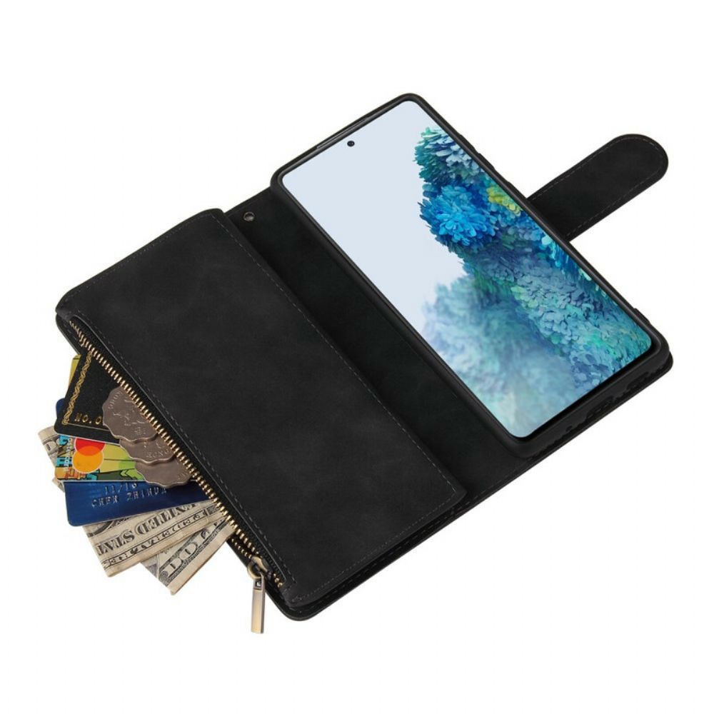 Folio-hoesje voor Samsung Galaxy S20 FE Leerstijl Met Meerdere Kaarten En Koord