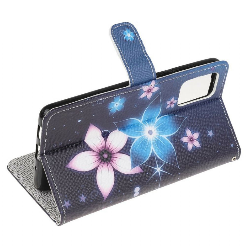 Folio-hoesje voor Samsung Galaxy S20 FE Met Ketting Maanband Bloemen