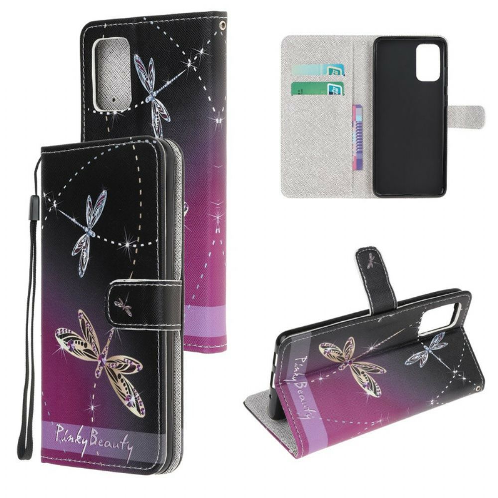 Folio-hoesje voor Samsung Galaxy S20 FE Met Ketting Thong Libellen