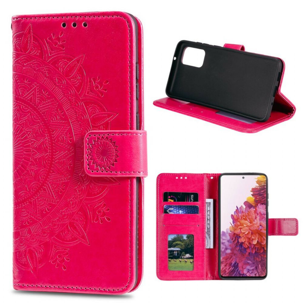 Folio-hoesje voor Samsung Galaxy S20 FE Zon Mandala