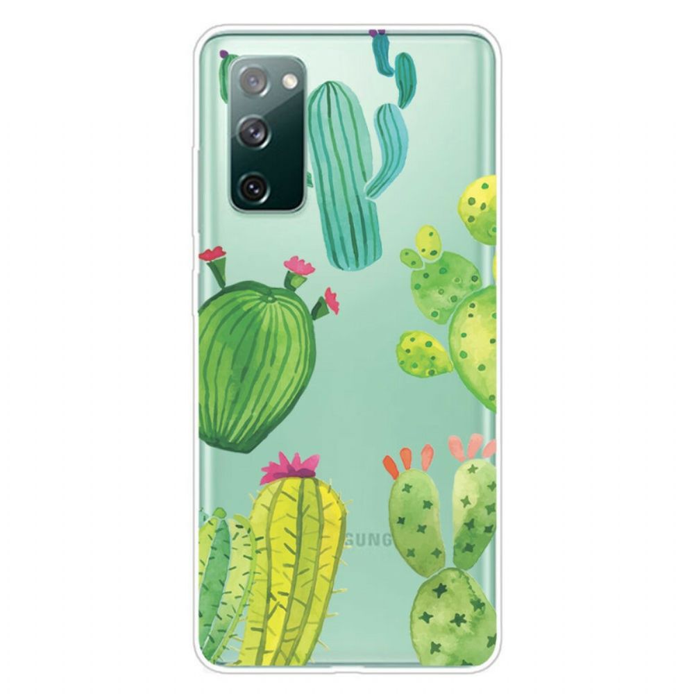 Hoesje voor Samsung Galaxy S20 FE Cactus Aquarel