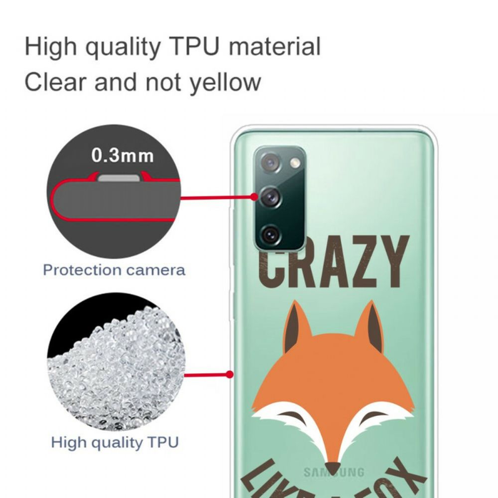 Hoesje voor Samsung Galaxy S20 FE Vos / Gek Als Een Vos