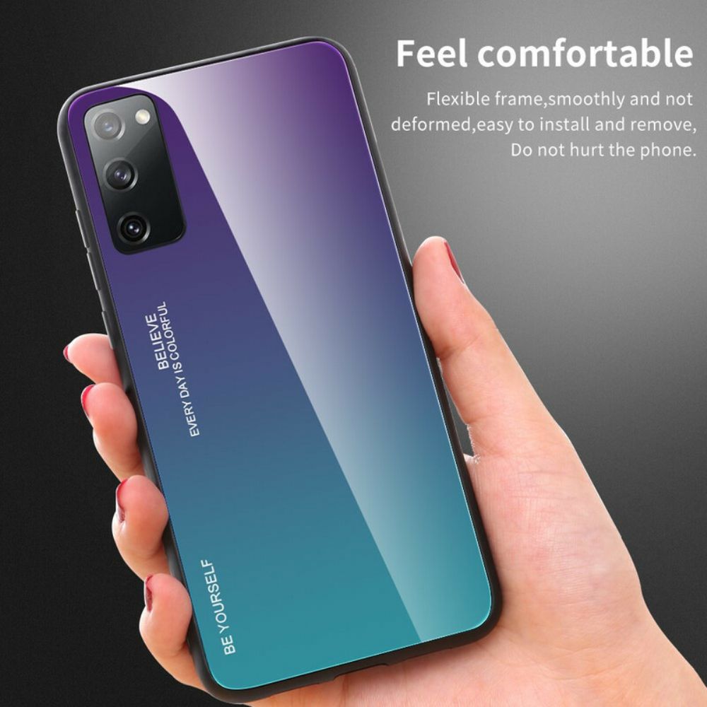 Hoesje voor Samsung Galaxy S20 FE Wees Jezelf Van Gehard Glas