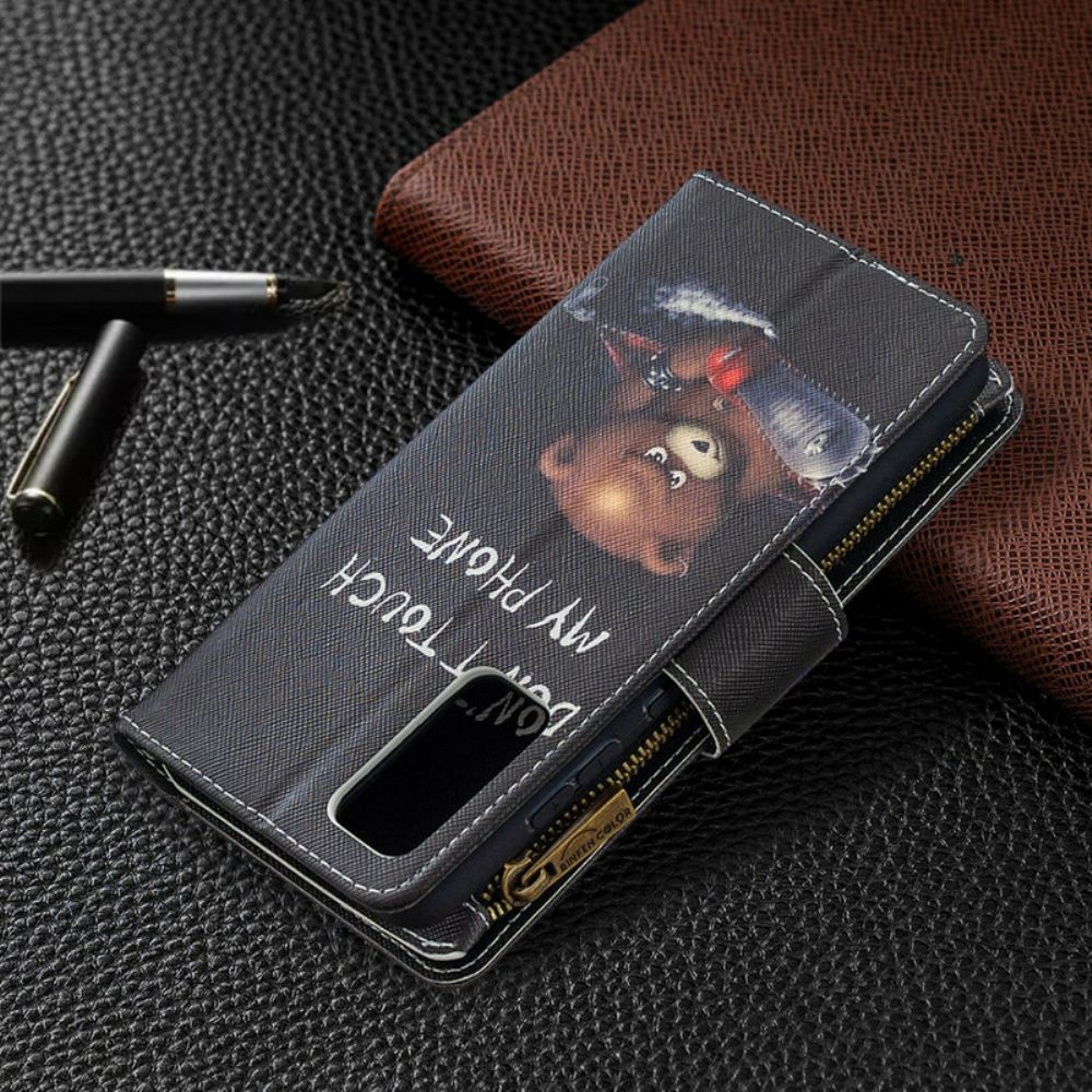 Leren Hoesje voor Samsung Galaxy S20 FE Beerzak Met Rits