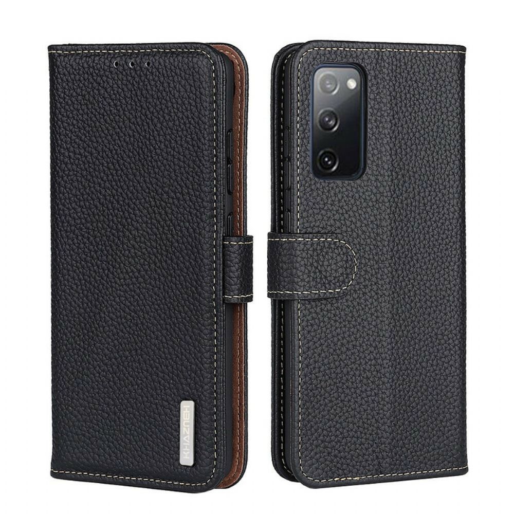 Leren Hoesje voor Samsung Galaxy S20 FE Litchi Khazneh Leer