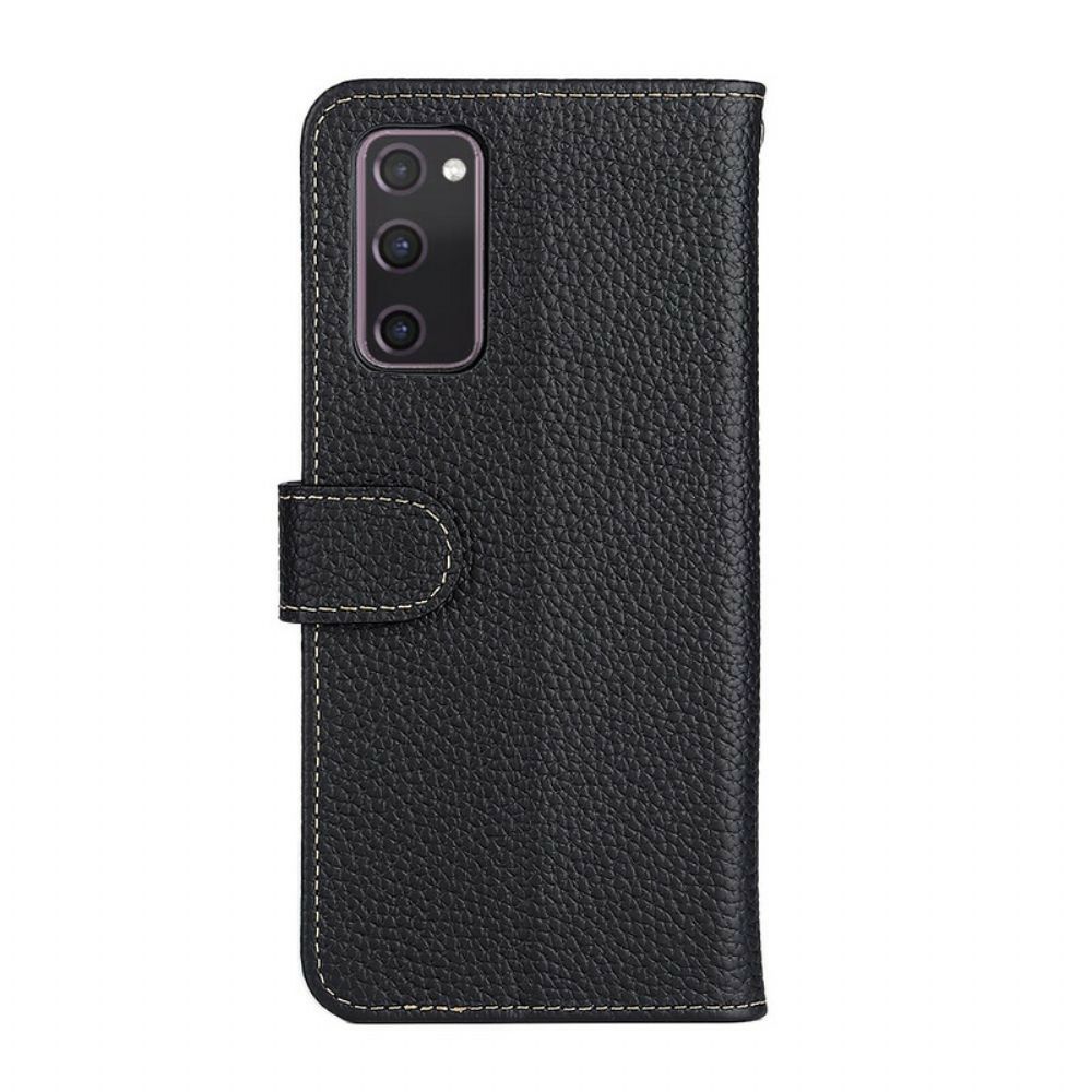Leren Hoesje voor Samsung Galaxy S20 FE Litchi Khazneh Leer