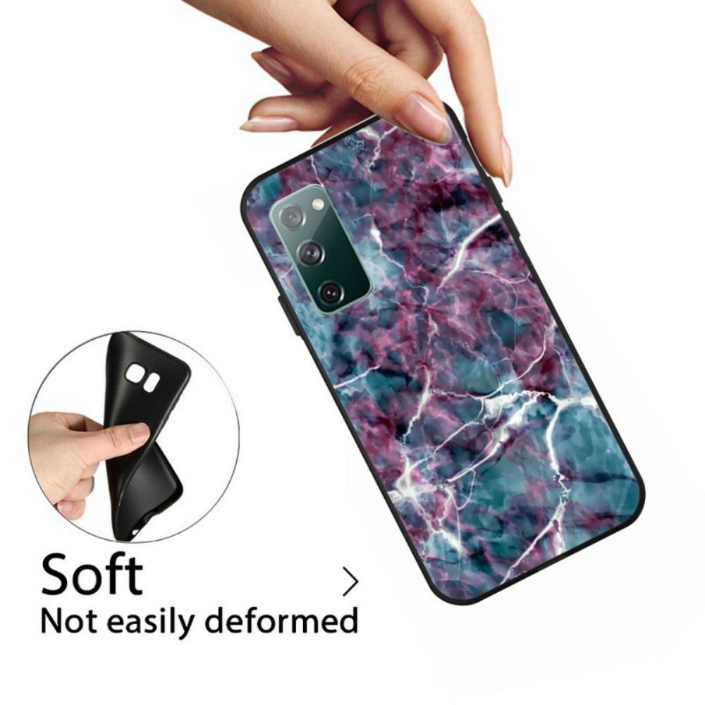 Telefoonhoesje voor Samsung Galaxy S20 FE Paars Marmer