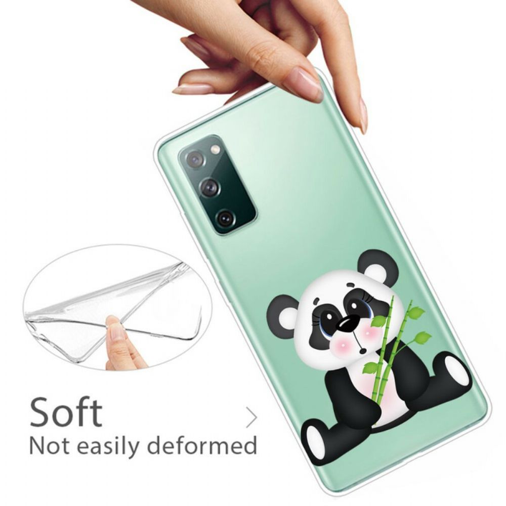 Telefoonhoesje voor Samsung Galaxy S20 FE Transparante Verdrietige Panda