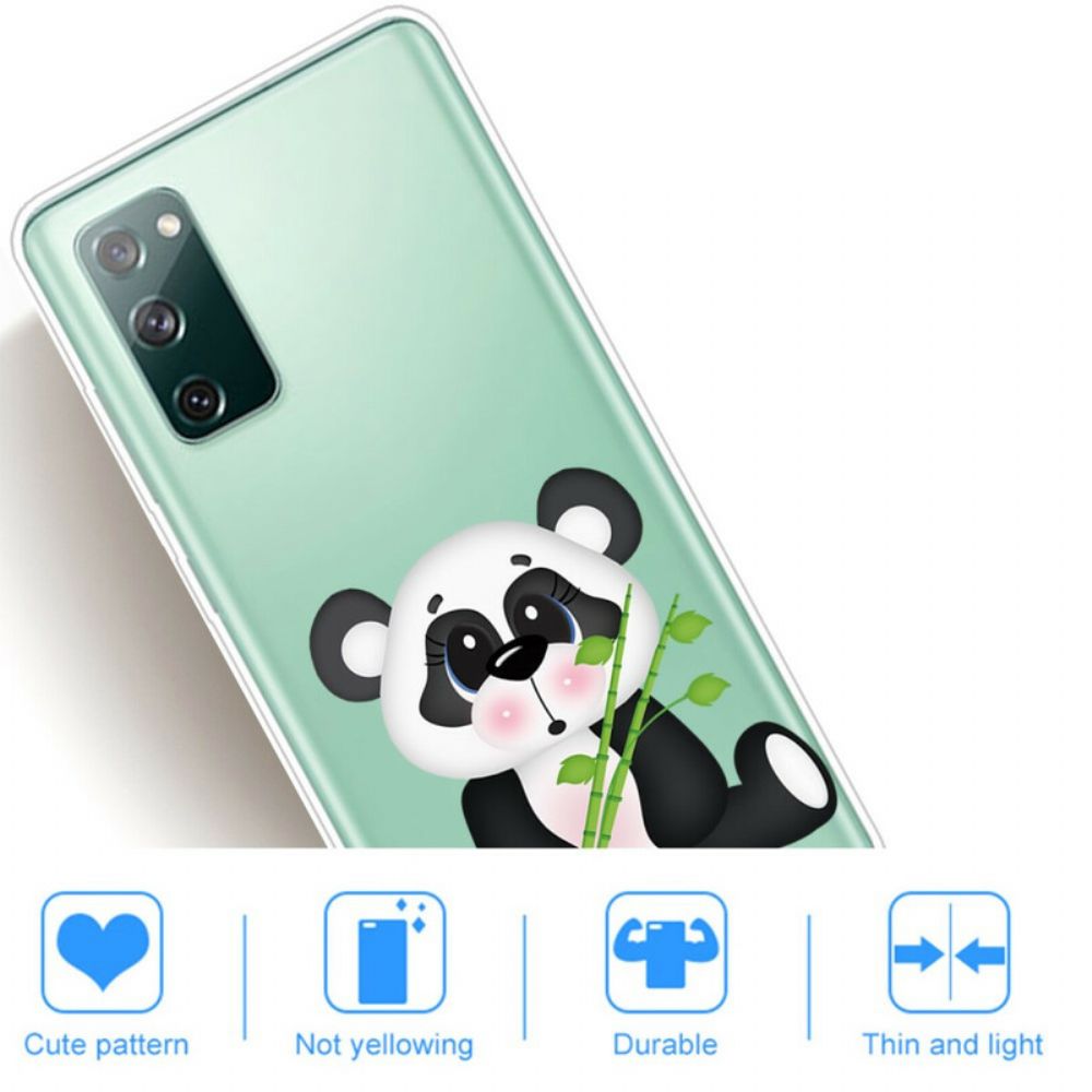 Telefoonhoesje voor Samsung Galaxy S20 FE Transparante Verdrietige Panda