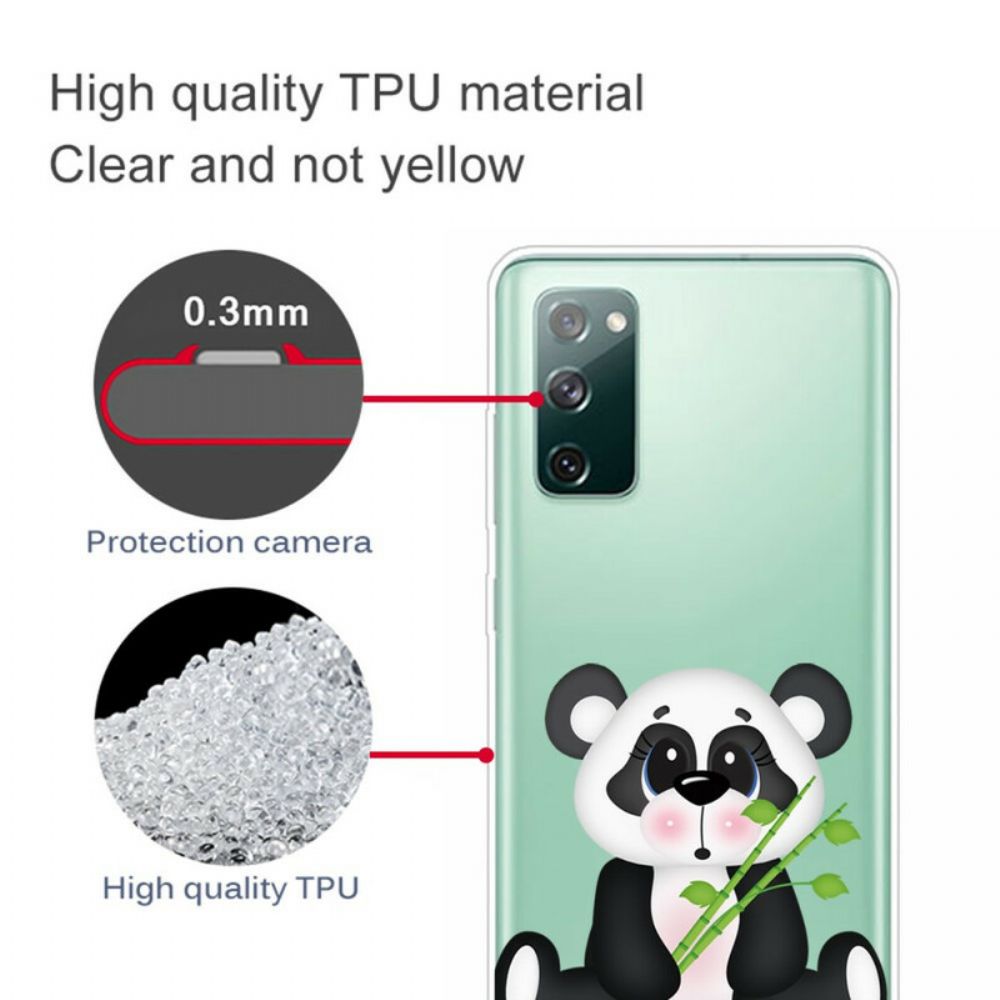Telefoonhoesje voor Samsung Galaxy S20 FE Transparante Verdrietige Panda