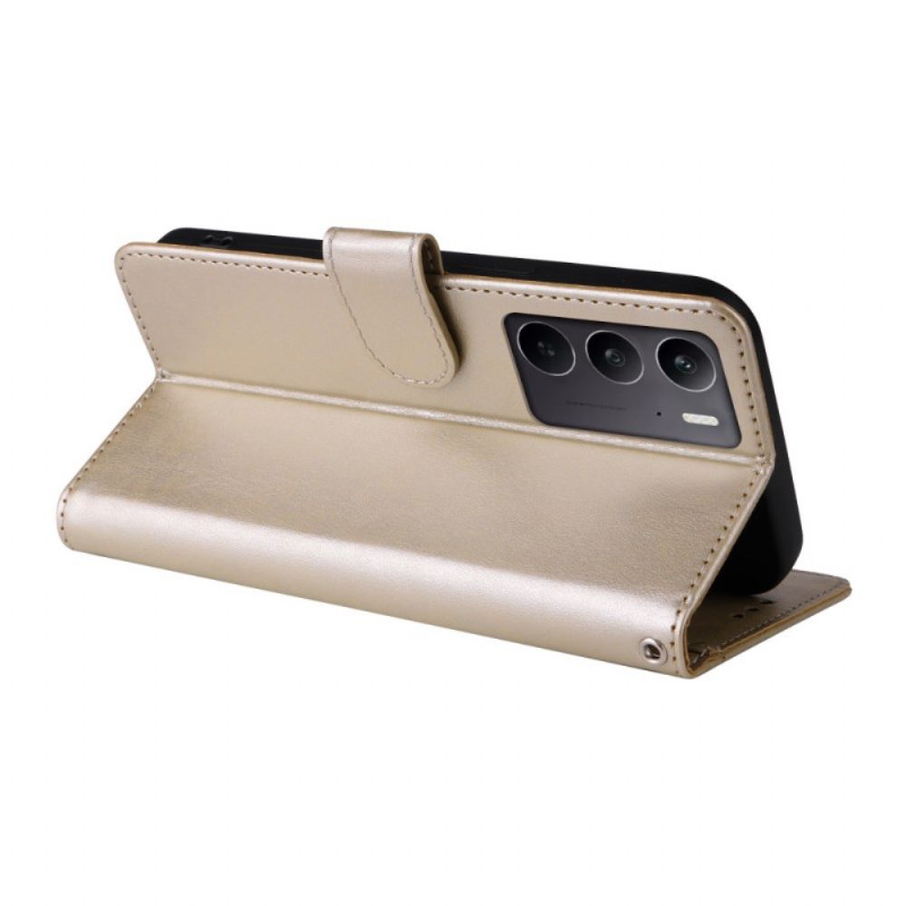 Leren Hoesje Realme C71 Vlinders En Bloemen