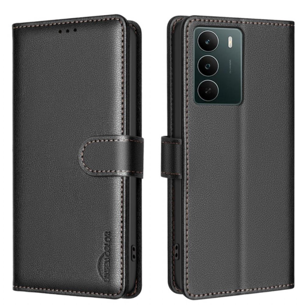 Leren Hoesje Voor Realme C71 Binfen Color Rfid-portemonnee