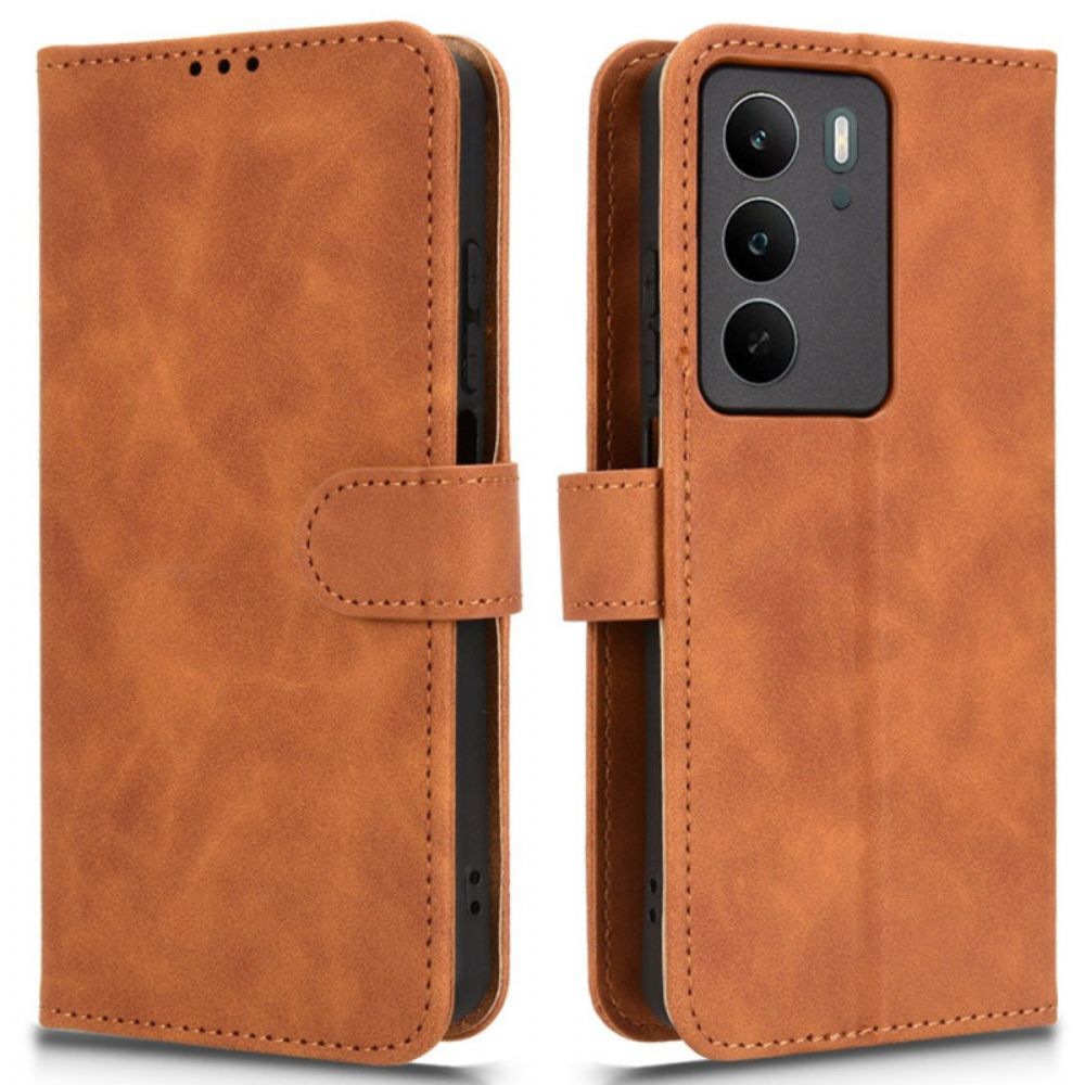 Leren Hoesje Voor Realme C71 Suède-effect