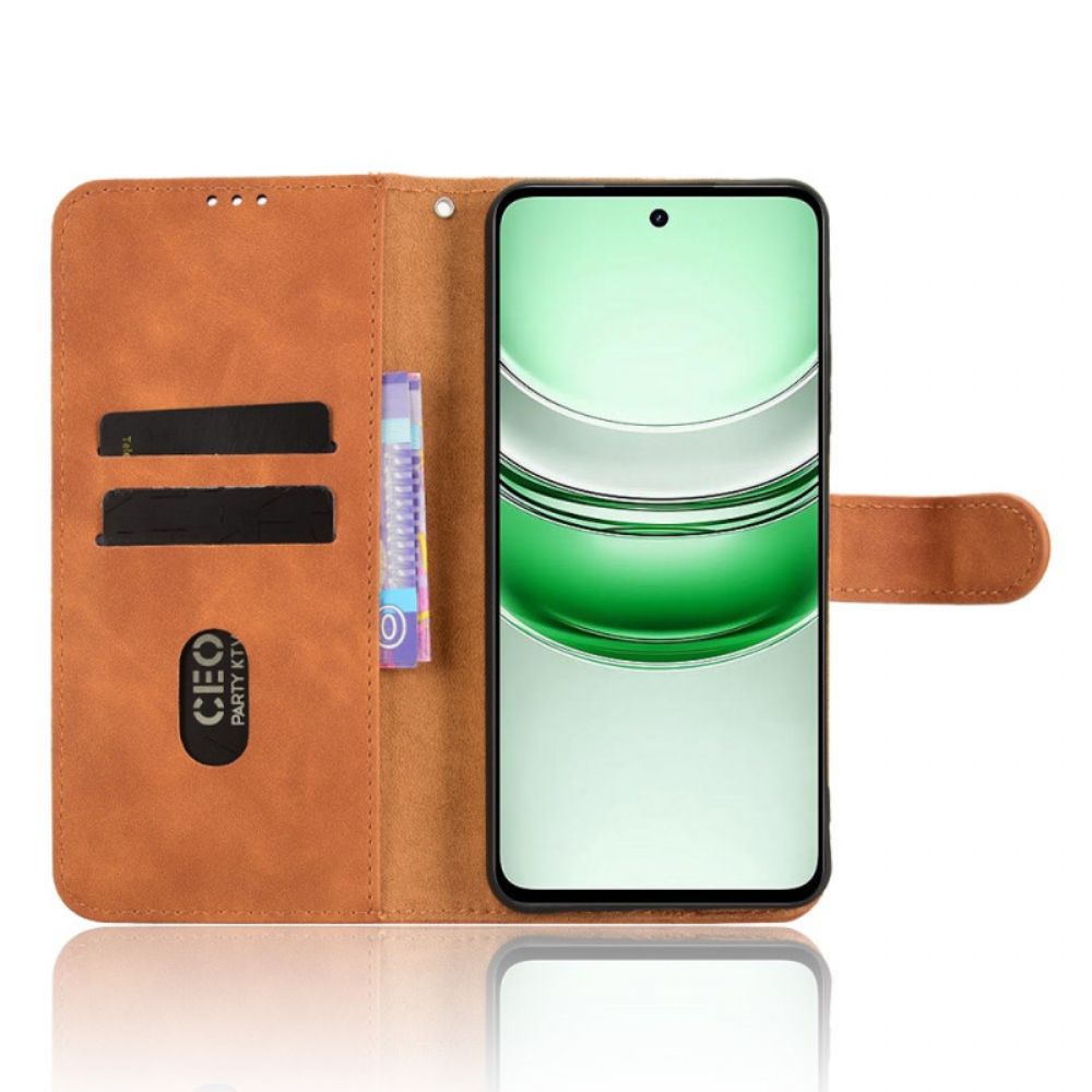 Leren Hoesje Voor Realme C71 Suède-effect