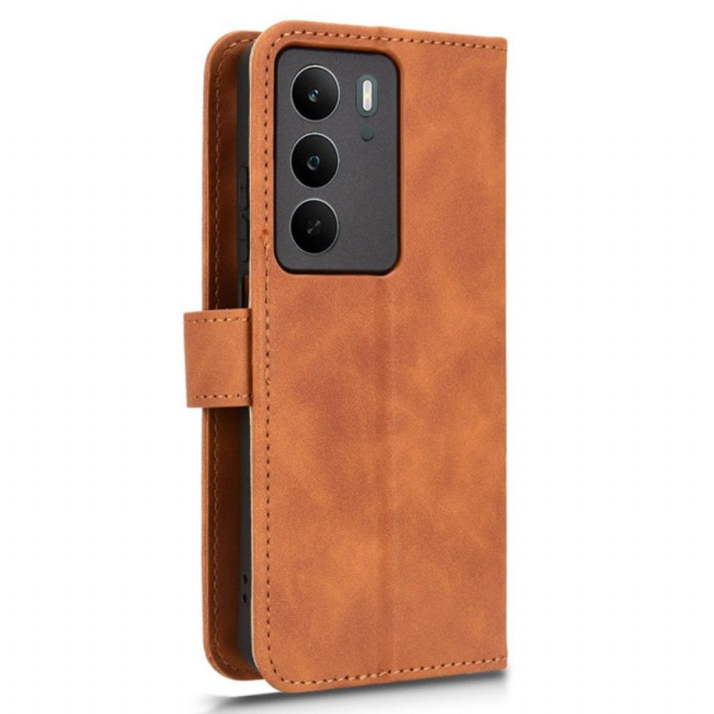 Leren Hoesje Voor Realme C71 Suède-effect