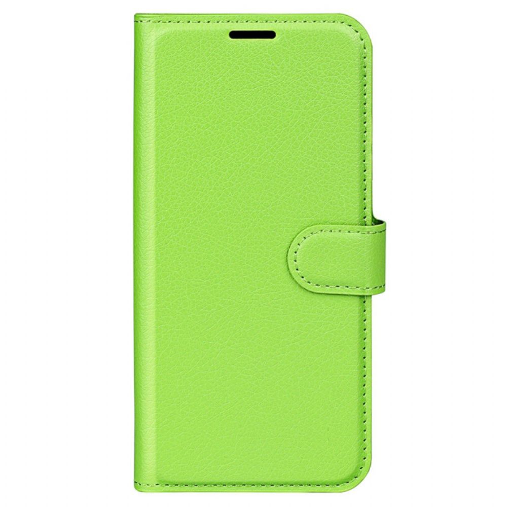Leren Hoesje Voor Oppo A98 5g Klassiek Litchi Kunstleer