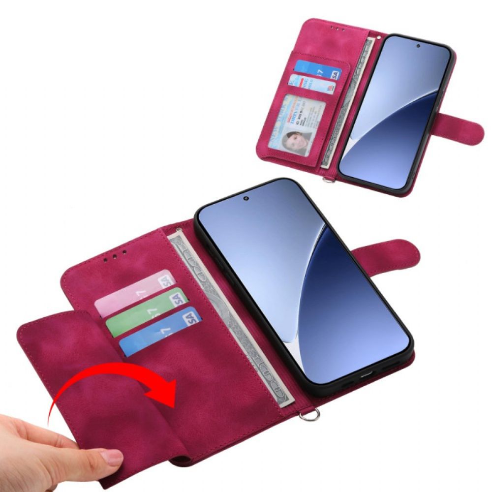 Bescherming Hoesje Xiaomi 15 Ultra Bloemenpatroon Met Bandje En Schouderband