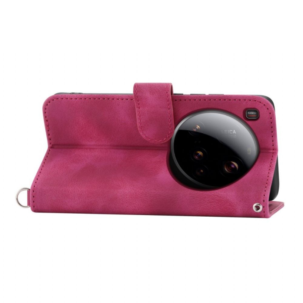 Bescherming Hoesje Xiaomi 15 Ultra Bloemenpatroon Met Bandje En Schouderband